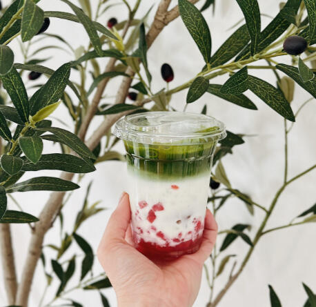 strawberry matcha iced drink singapore